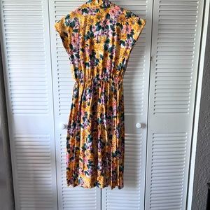 ABENIR Floral Vintage Style Midi Dress